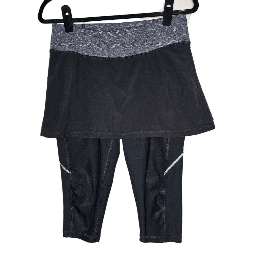 ⚡️Lucy S Black Capri Skirted Leggings Modest Active Athletic Gym Yoga Workout